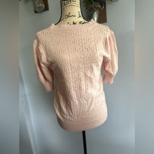 Vintage blouse viscose‎ crotchet knitted soft stretchy cottagecore grandma core